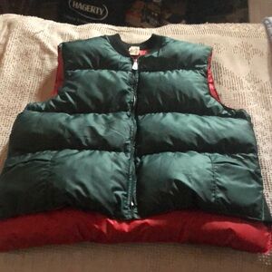 NWT Vintage Down Filled Reversible Puffy Hunting Vest.